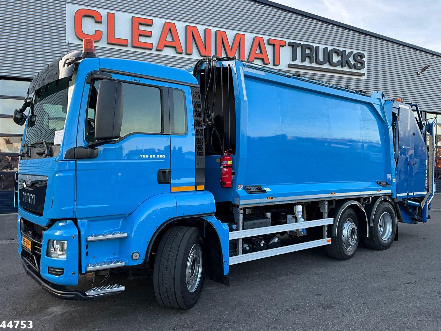MAN TGS 26.320 Euro 6 Geesink 20m³ + Welvaarts weigh