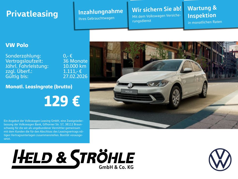 Volkswagen Polo Life 1.0 80 PS -> Allstar Leasing<-