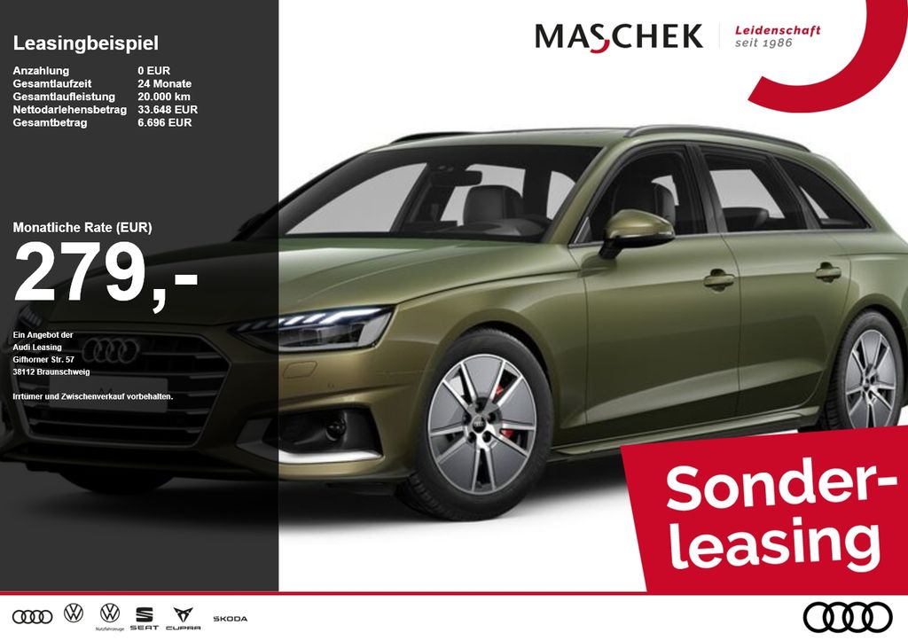 Audi A4 Avant 40 TFSI quat AHK Pano HuD Standh. b&O