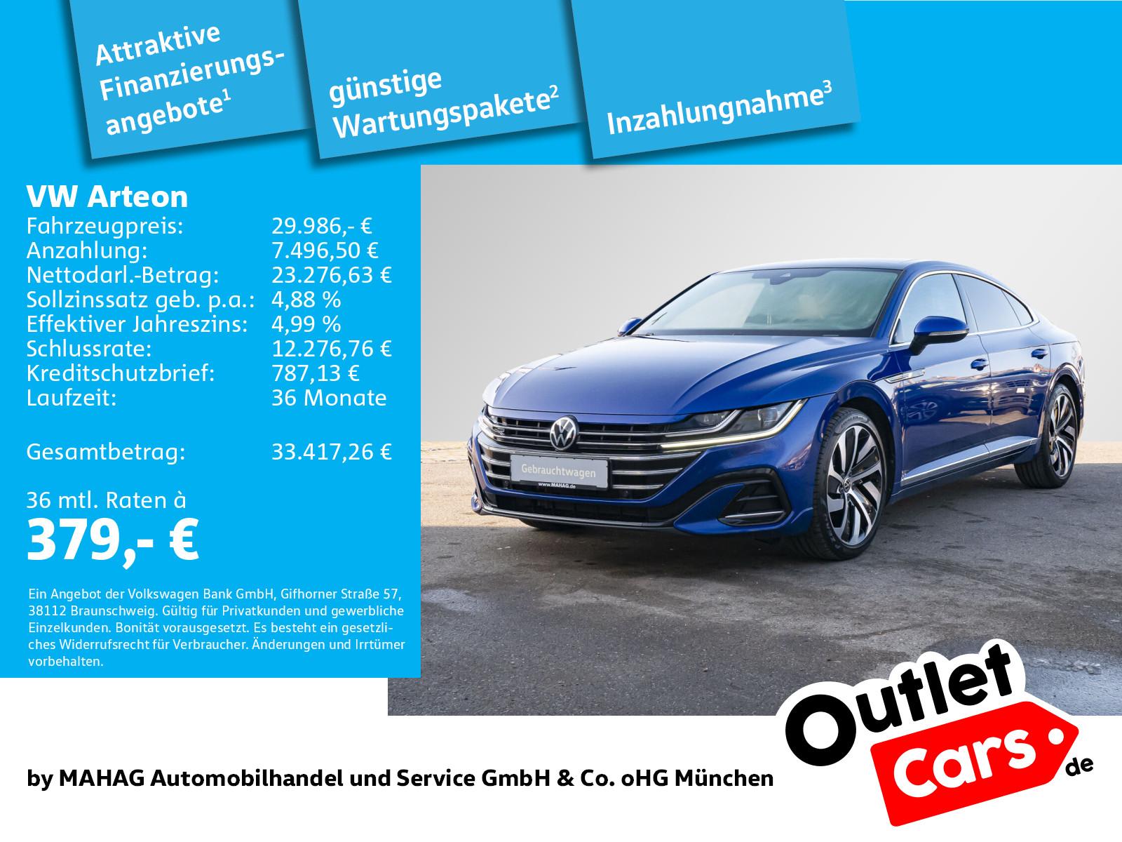 Volkswagen Arteon 2.0 TSI  R-Line LED Navi Leder Pano HuD P