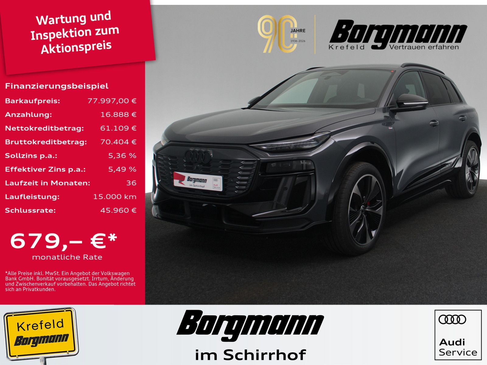 AUDI Q6 e-tron 285 kW quattro edition one grey 360°