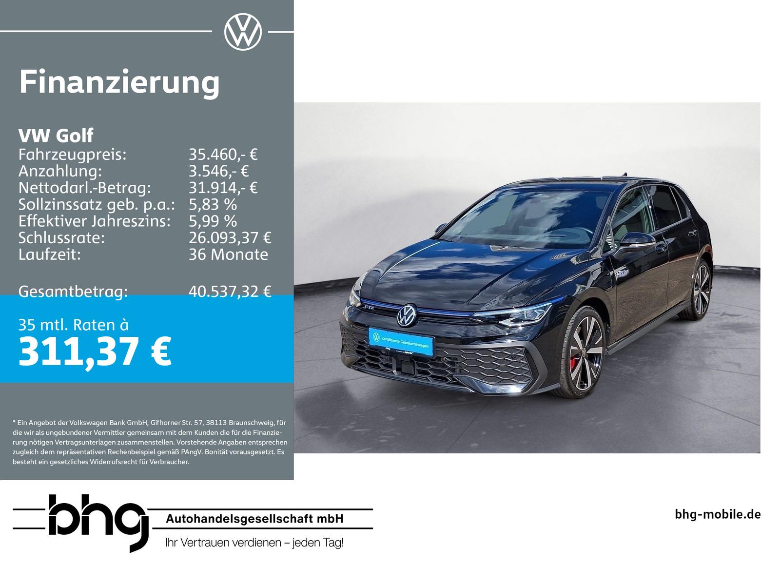 Volkswagen Golf GTE eHybrid DSG Mode3 AHK MatrixLED HUD Nav