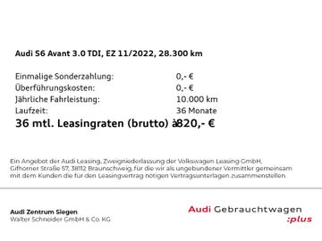 Audi Leasing Angebot: Audi S6 Avant 3.0 TDI quattro Navi Optik schwarz RFK