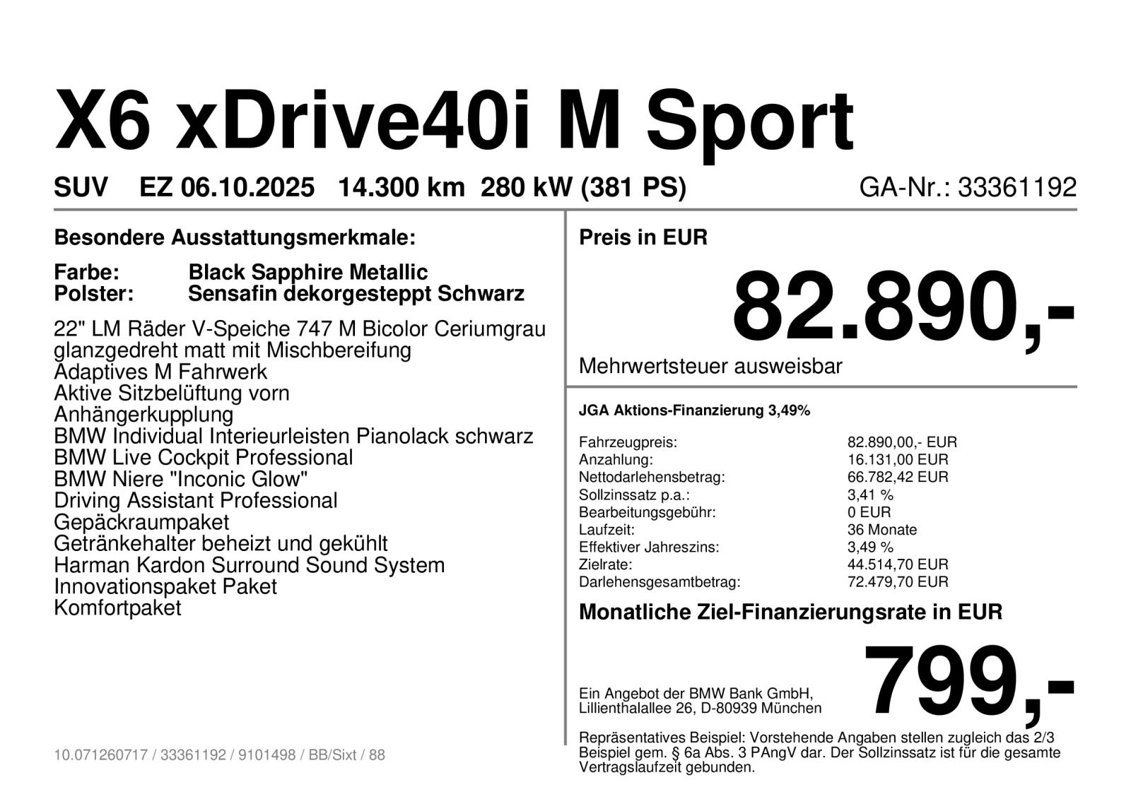 BMW X6 xDrive40i M SportpaketPro ab 3,49% foto 4