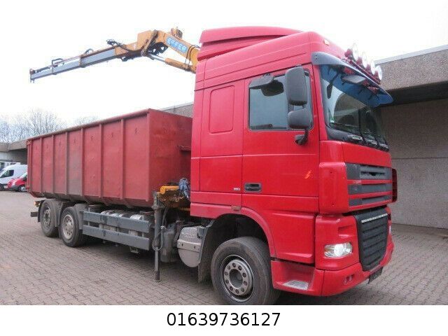 DAF XF105.410 6x2 KRAN 3ton, Mettal Container