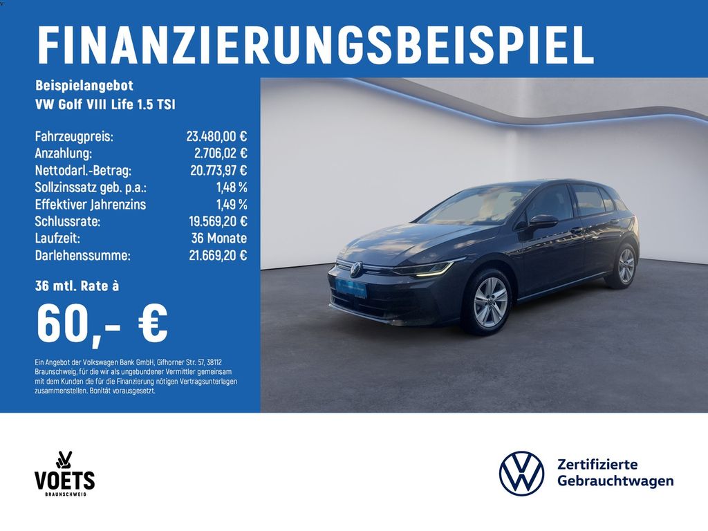 Golf VIII Life 1.5 TSI LED+RearView+ACC+PDC