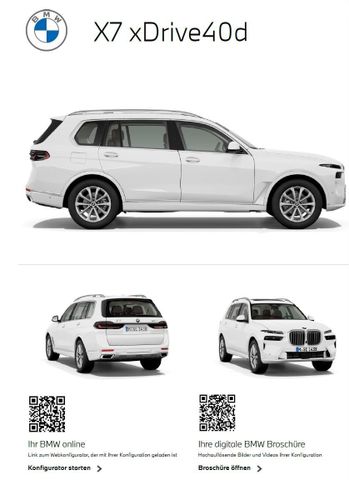 BMW X7 xDrive40d UPE 106.550,- € #exclusive