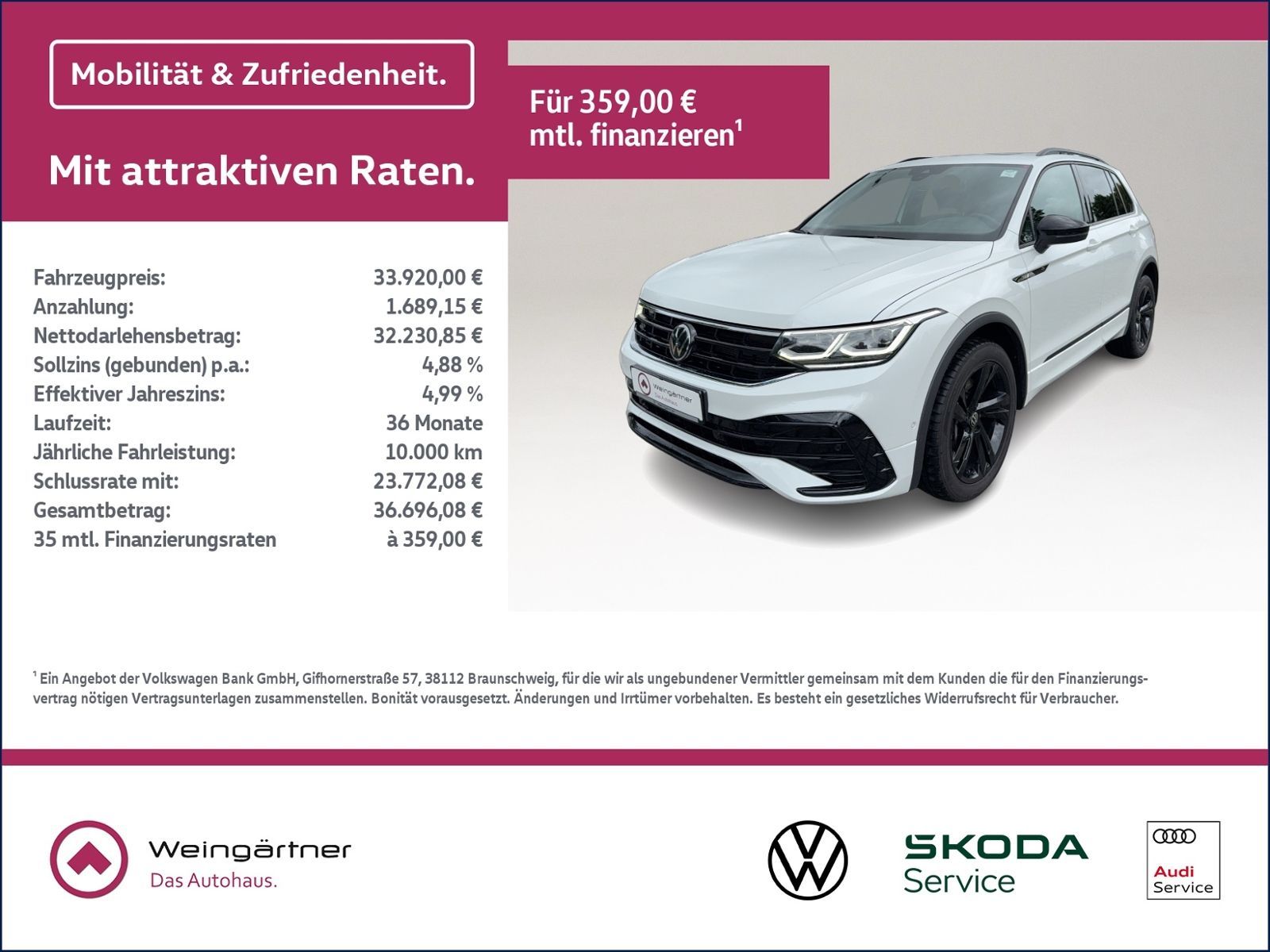 Tiguan R-Line 4Motion 2.0 TDI, AHK, Matrix-LED,