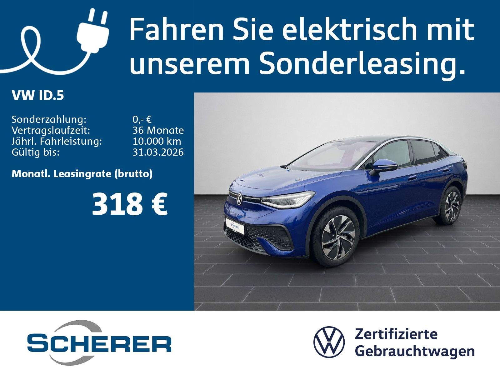 Volkswagen ID.5 Pure Wärmepumpe*SZH*Carplay*Navi 52 kWh Bat