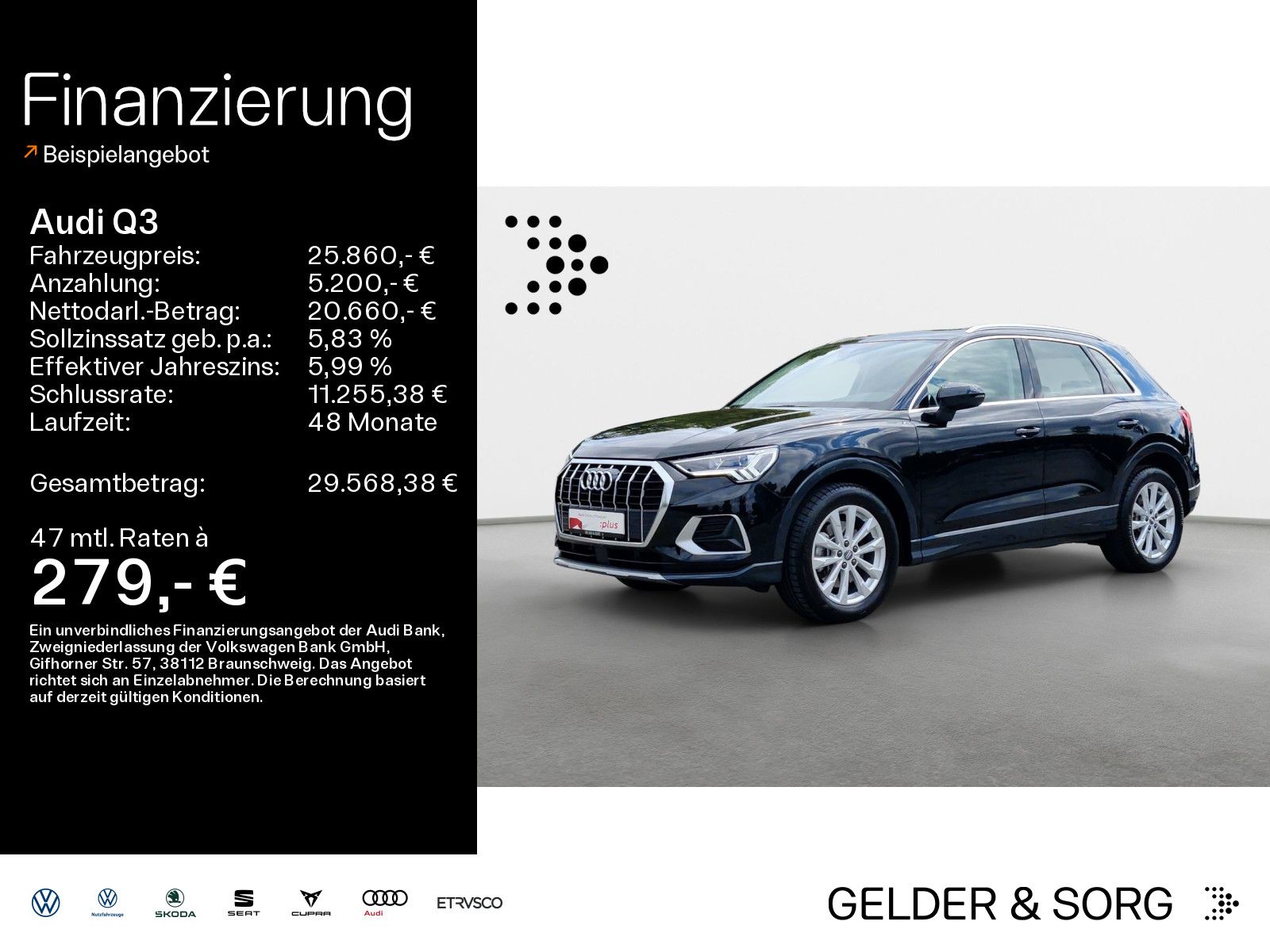 Audi Q3 45 TFSI advanced qu. LED*RFK*ACC*VC+*2-Zonen*