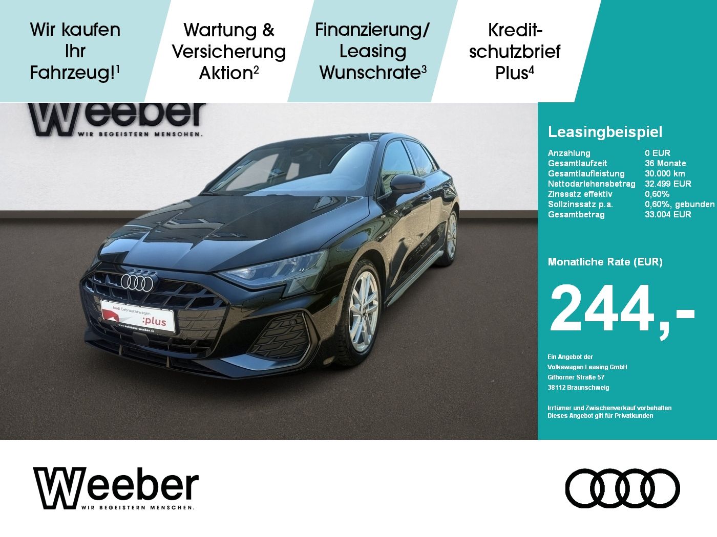 Audi A3 Sportback S line HUD*NAVI*LED*SONOS*RFK*18LM*