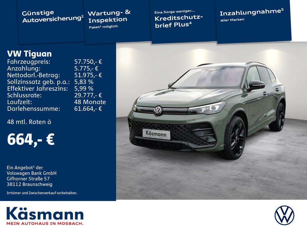 Volkswagen Tiguan 2.0TDI 4M R-Line AHK PANO 360 NAV H&K LED