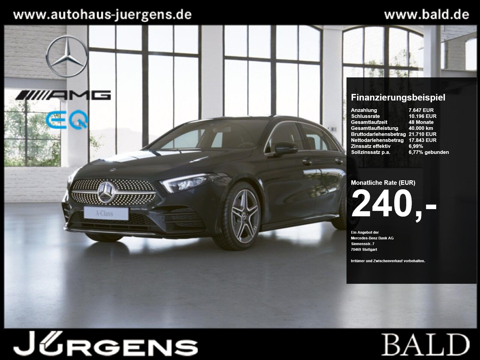 Mercedes-Benz A 250 e AMG-Sport/LED/Cam/Pano/Leder/SHZ/18'