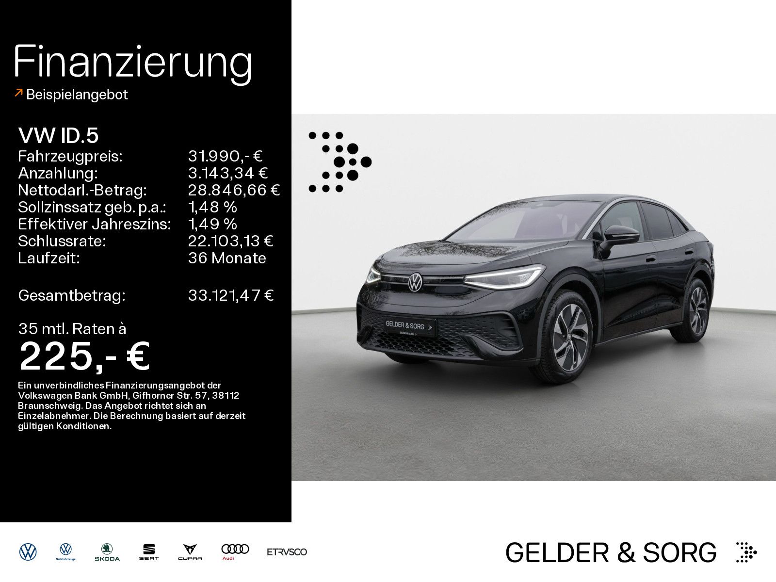 Volkswagen ID.5 Pure Matrix*Einparkhilfe*Navigation*DAB+