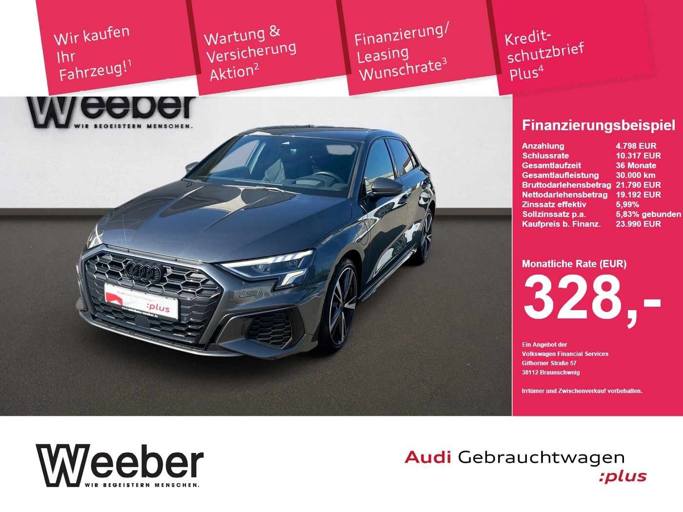 Audi A3 Sportback S line *HUD*BLACKSTYLE*KAMERA*LED*A