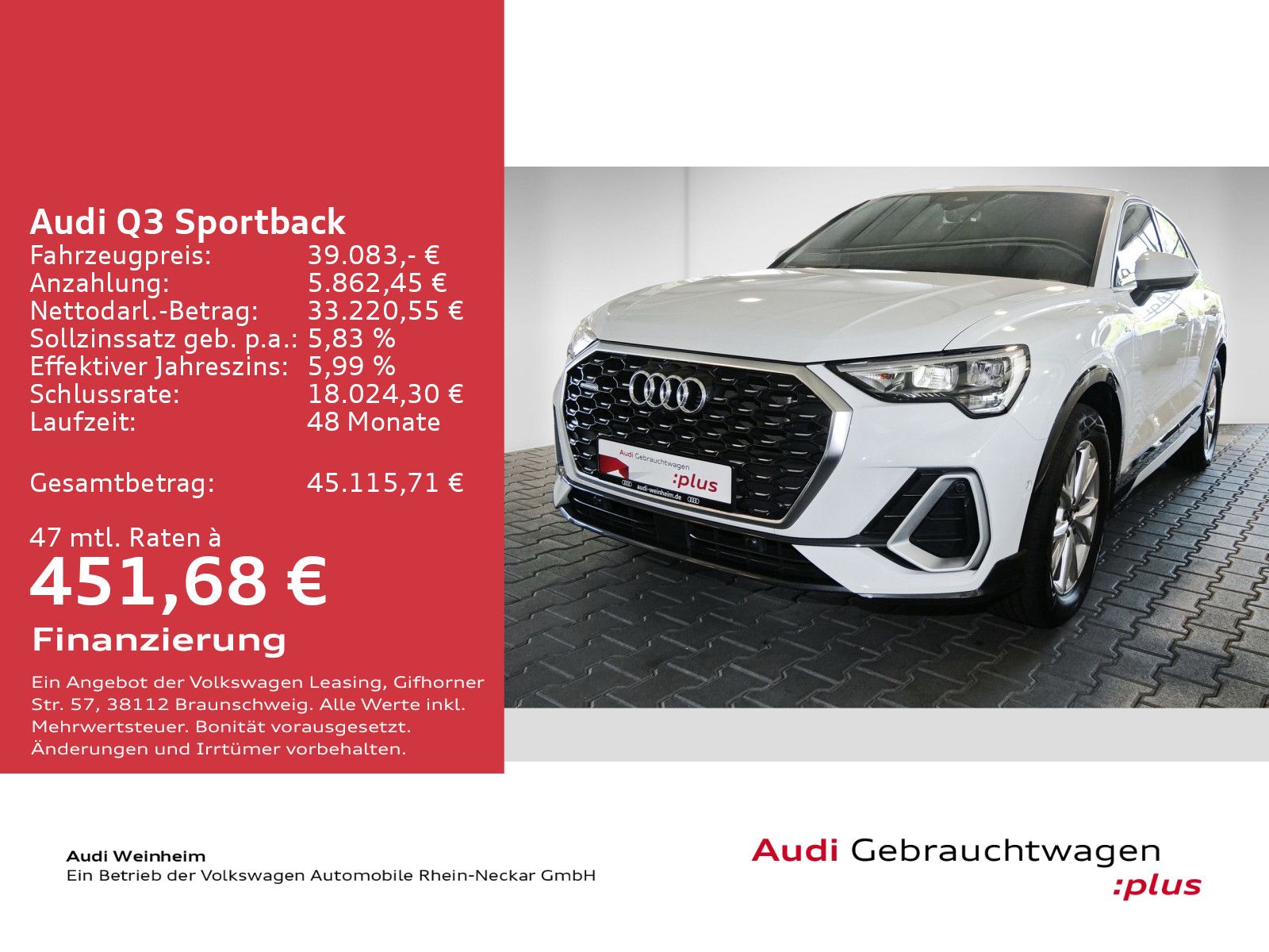 Audi Q3 Sportback 40 TDI quattro S-tronic LED S-Line foto 2