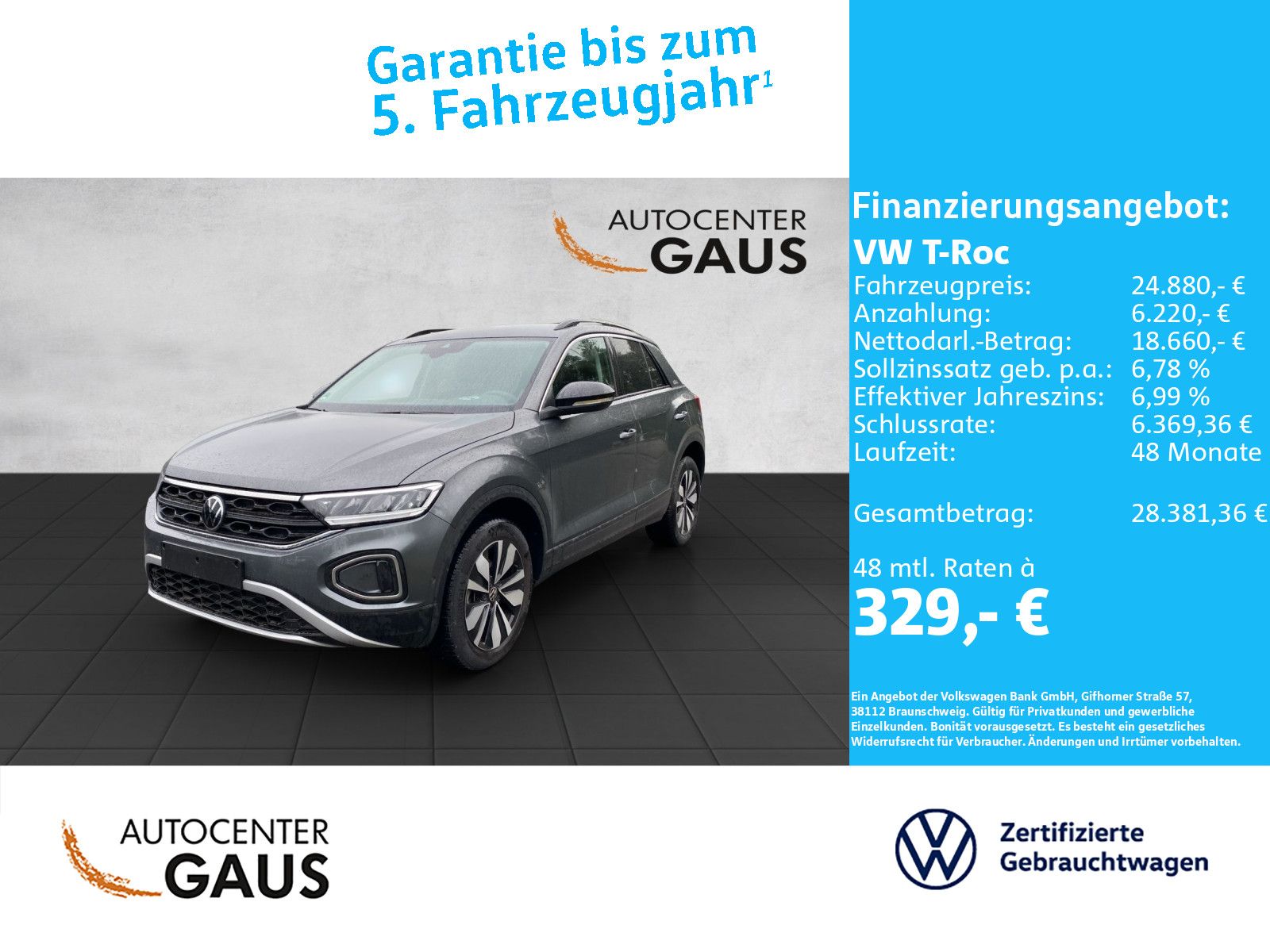 T-Roc Goal 1.0 TSI AHK*Navi*ACC*Kamera*CarPlay