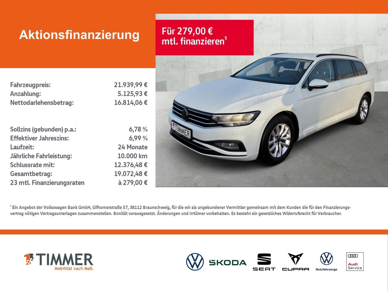 Volkswagen Passat Variant 2.0 TDI DSG BUSINESS +LED +RKAM +