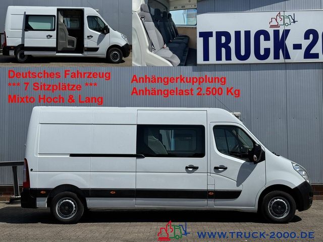 Opel Movano F3500 Mixto 7 Sitzer Hoch & Lang + AHK