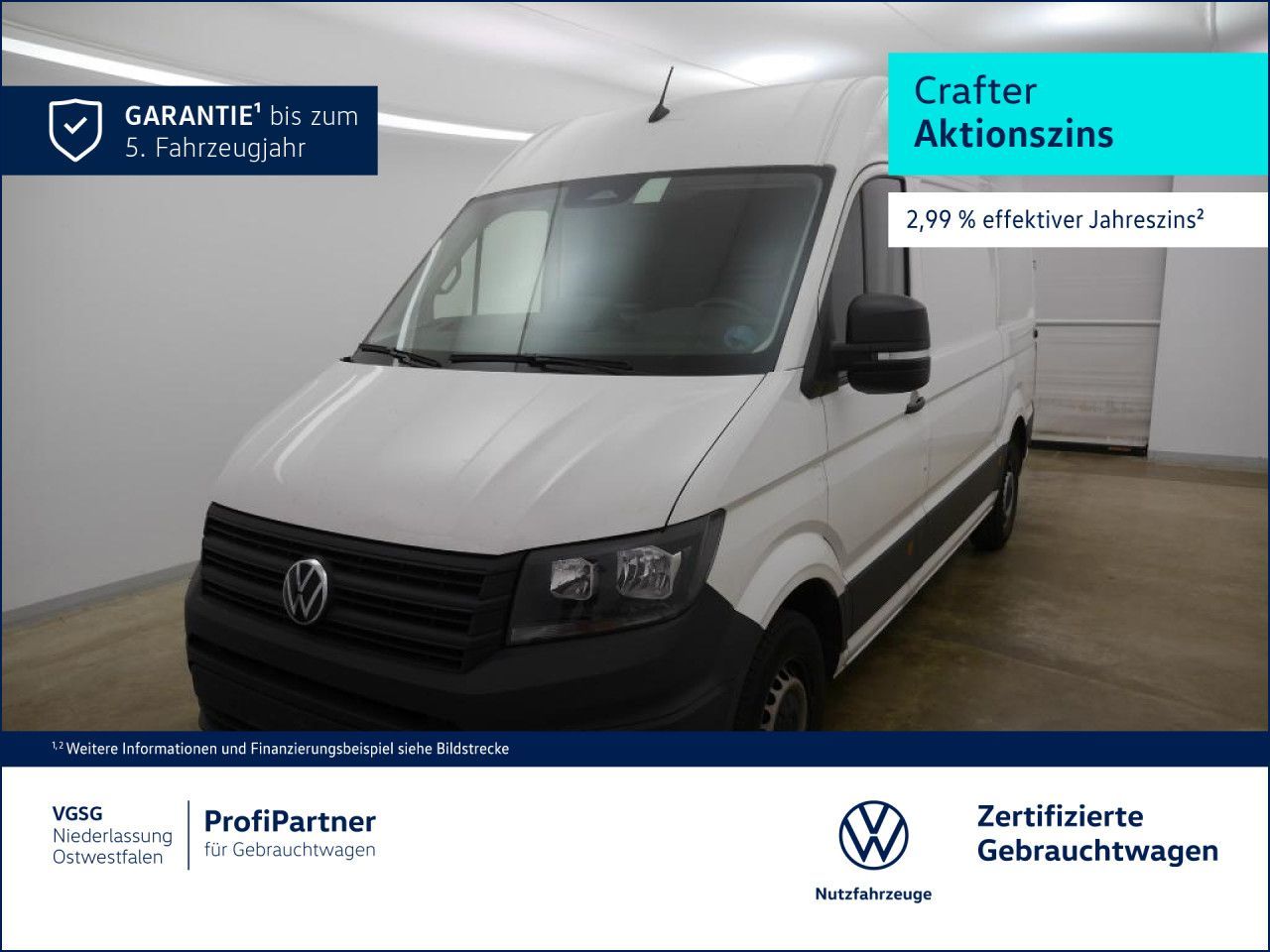 Volkswagen Crafter Kasten mittlerer Radstand Hochdach Navi