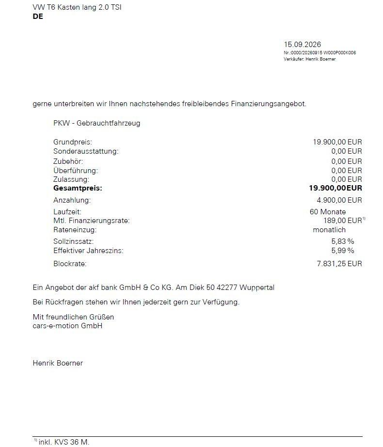 Volkswagen T6 2.0 TSI Kasten lang NAV AHK SHZ MULTI