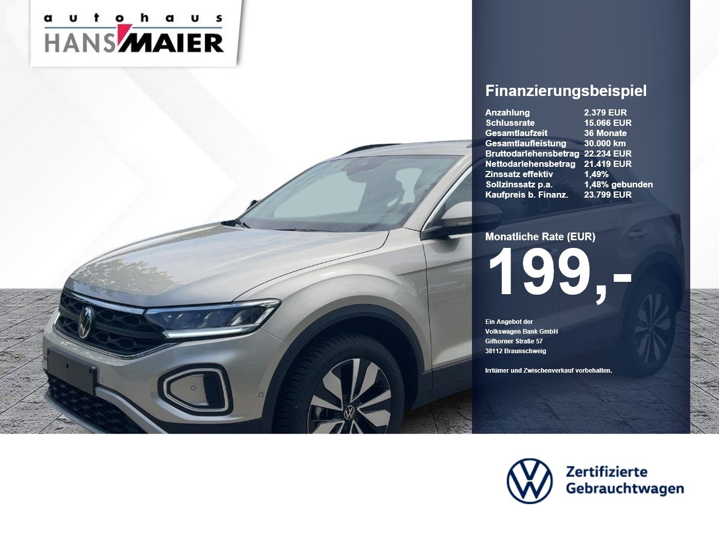 Volkswagen T-Roc Move 6-Gang Navi LED GJR AppCon SH LM foto 1
