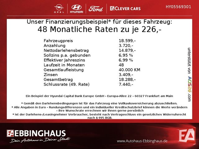 Hyundai i10 1.0 Trend Navi Spurhalteassistent Kamera