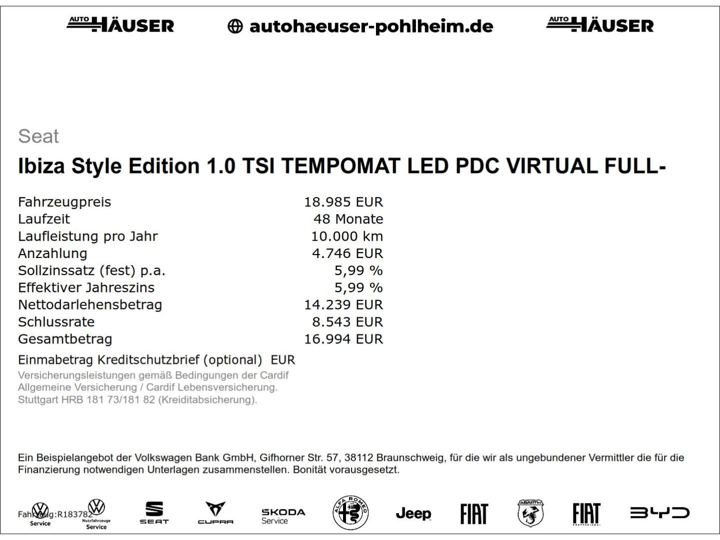 Seat Ibiza Style Edition 1.0 TSI TEMPOMAT LED PDC VIR imagem 2