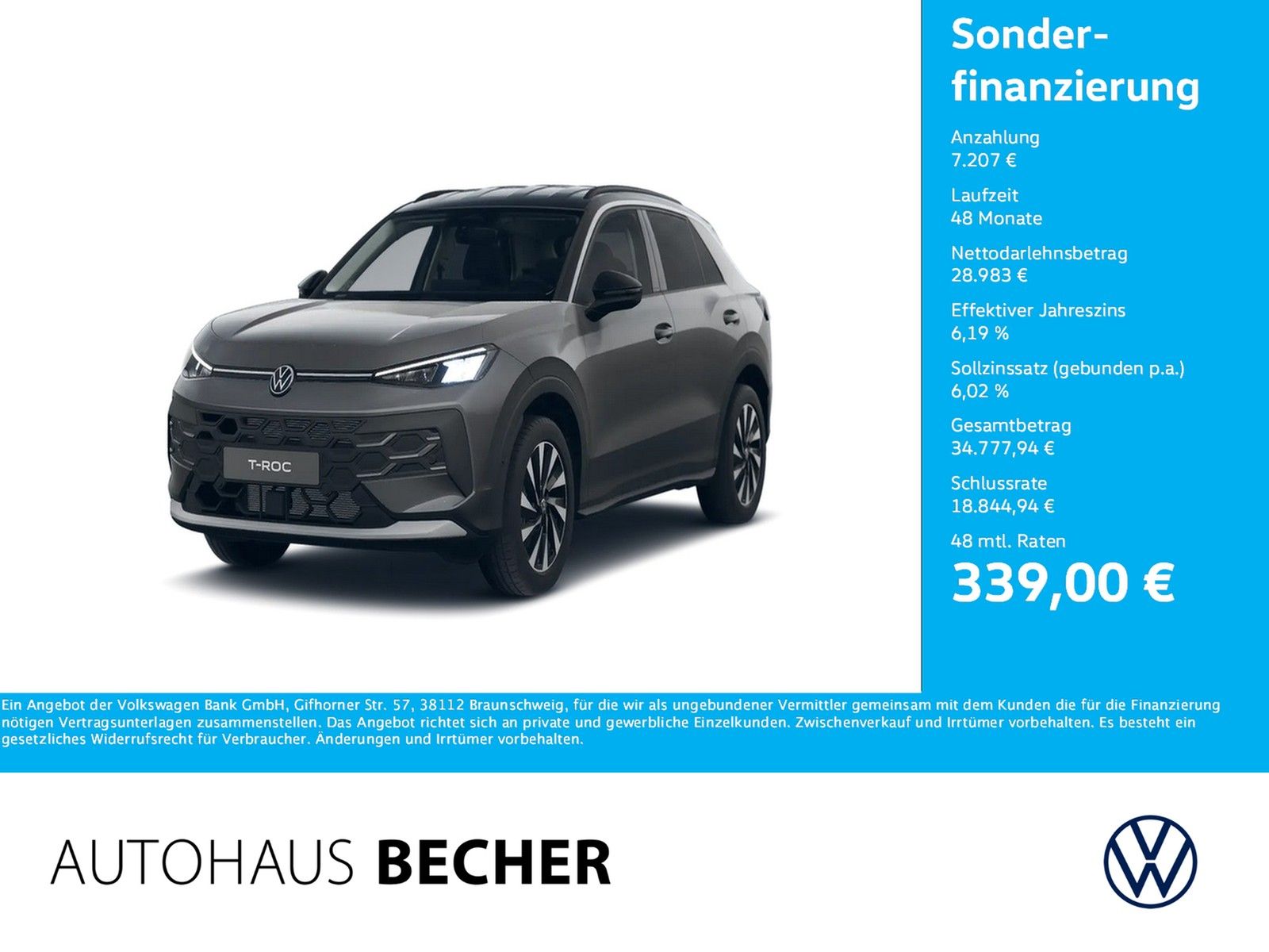 Volkswagen T-Roc Energy 1.5 eTSI DSG /AHK/CarPlay/LED