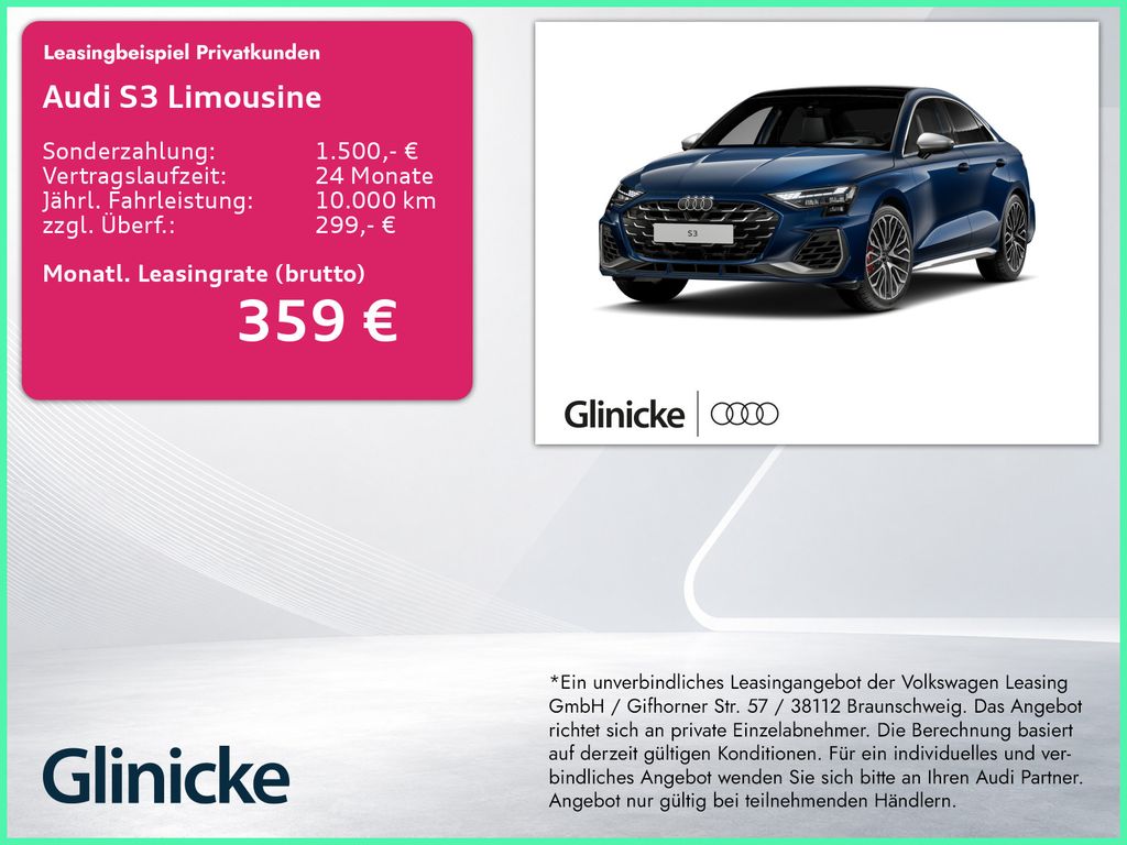 Audi S3 Limousine Akrapovic/Pano/Matrix/DCC/ACC/Nav/1