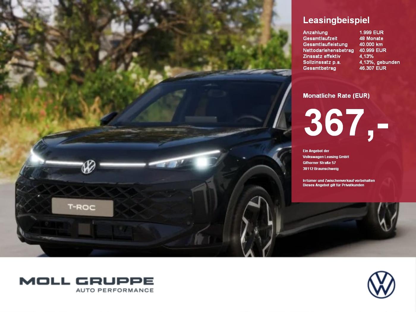 Volkswagen T-Roc R-Line 1.5 l eTSI OPF DSG 360 ACC AHK AUT