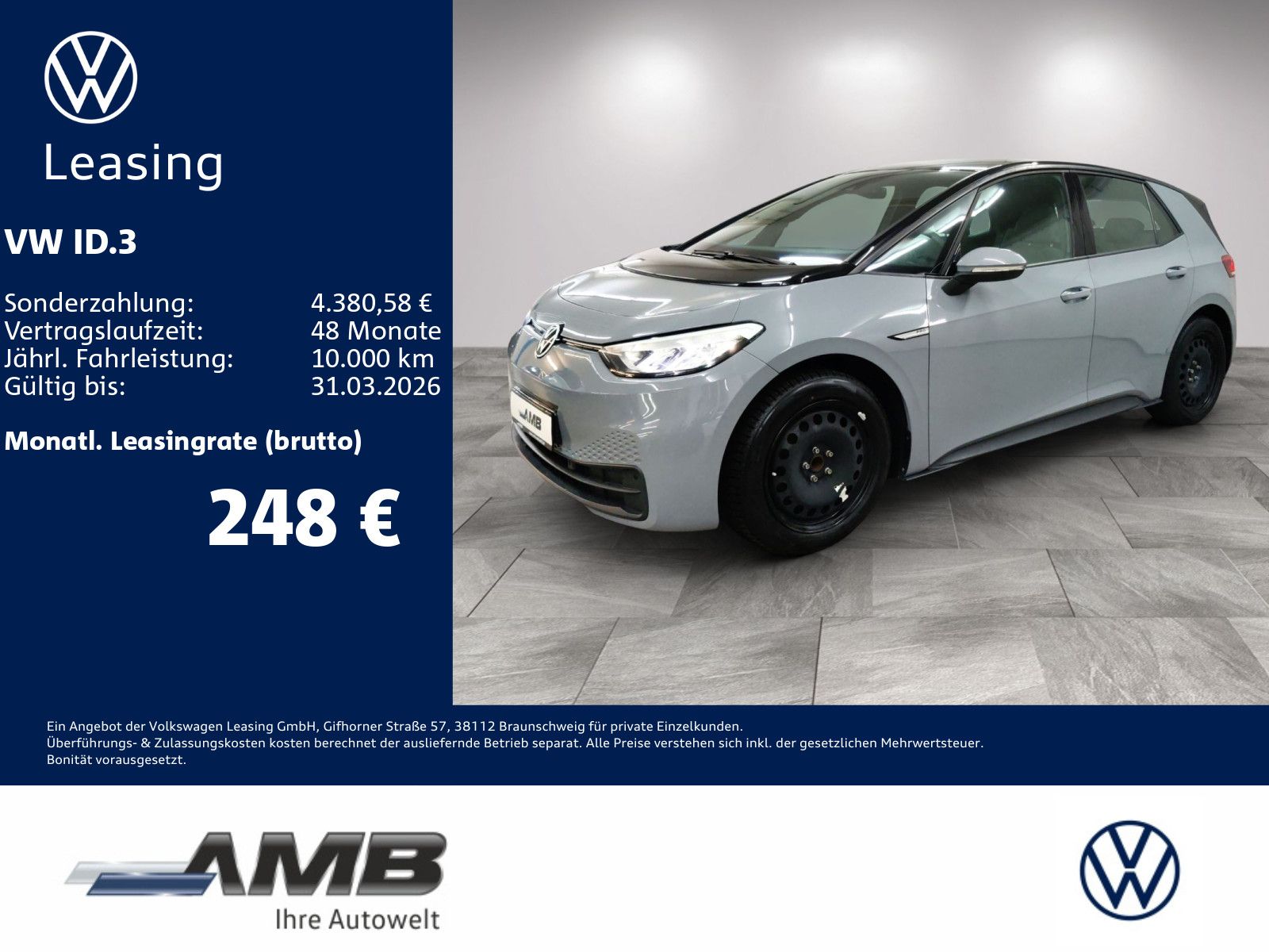 Volkswagen ID.3 Pro Performance 58kWh/AHK/CCS/Wärmepumpe