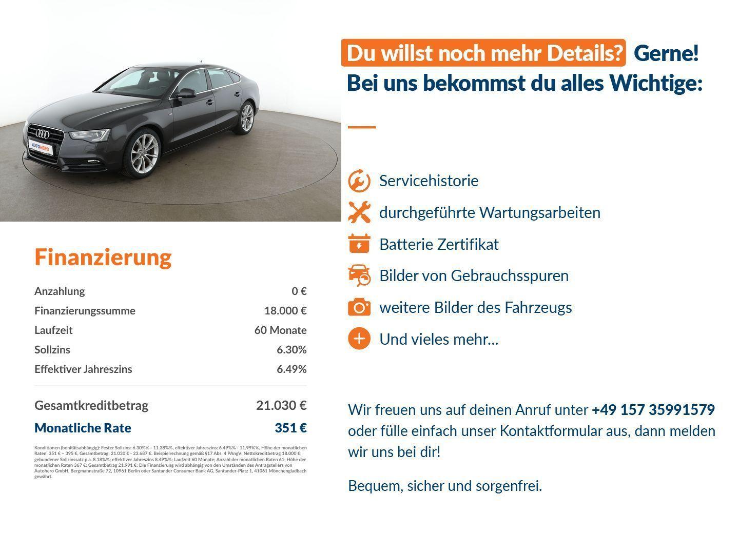 Audi A5 Sportback 2.0 TFSI Aut.*NAVI*XENON*CAM*SHZ*