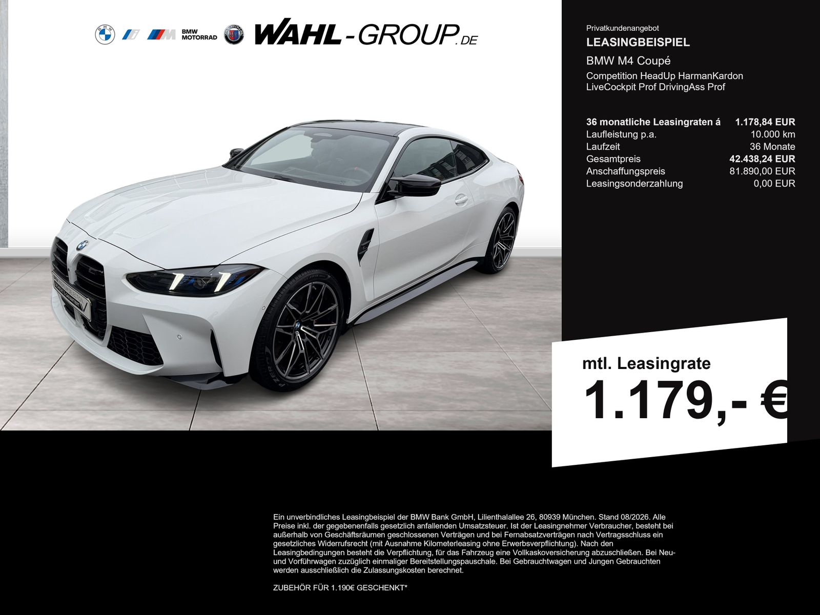 BMW M4 Coupé Competition HeadUp HarmanKardon LiveCoc