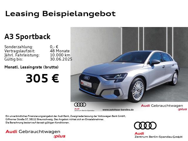 AUDI A3 Sportback 35 TFSI Adv. *GRA*PDC*SHZ*