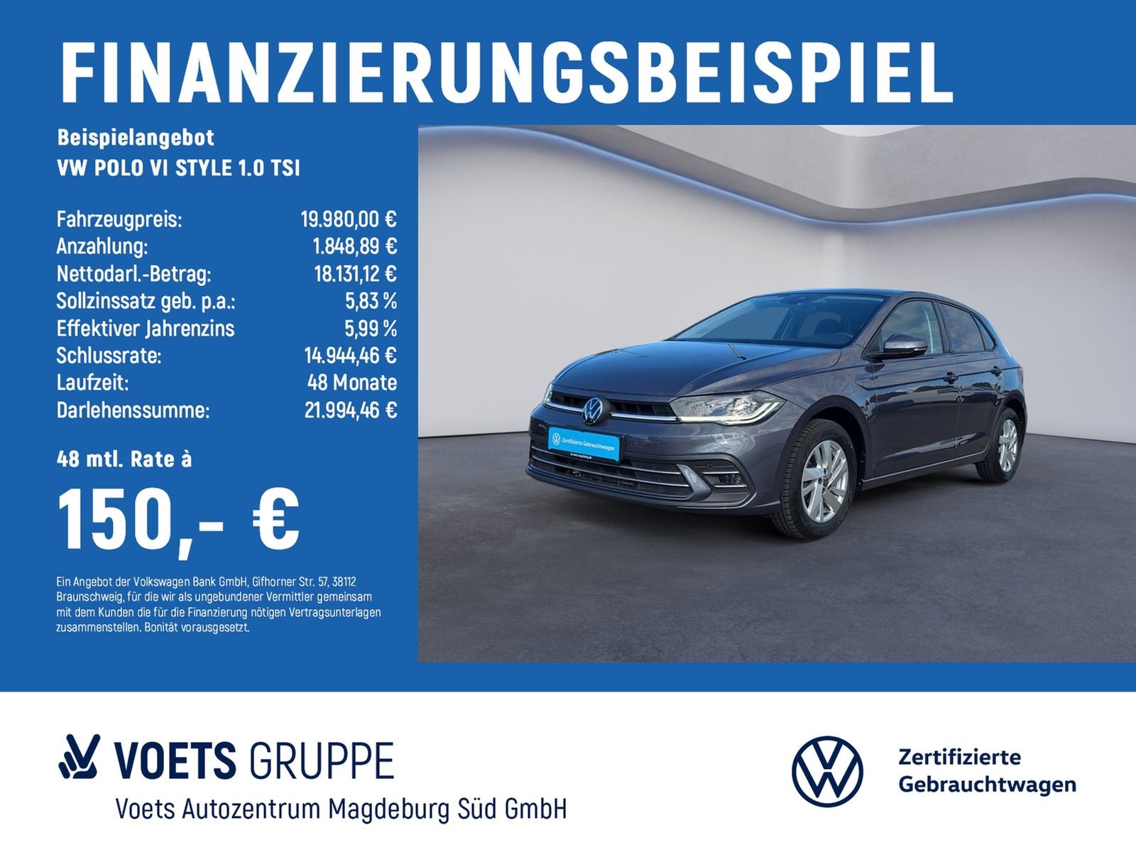 Volkswagen POLO VI STYLE 1.0 TSI IQ-LIGHT+NAVI+ACC+KAM