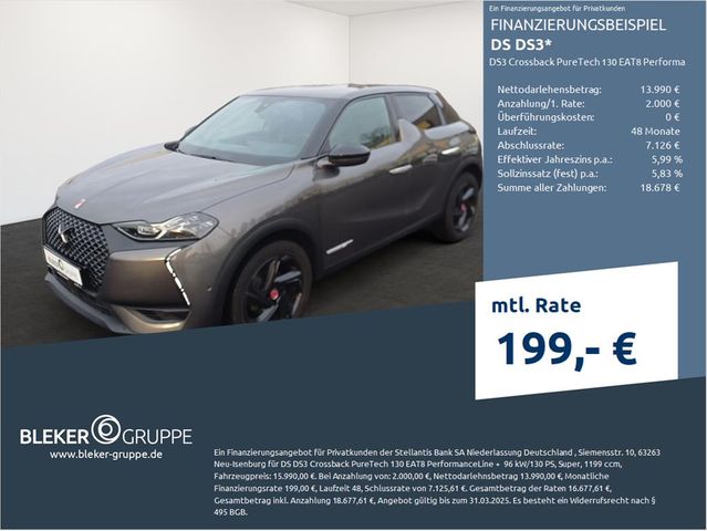 DS Automobiles DS3 Crossback PureTech 130 EAT8 PerformanceLine