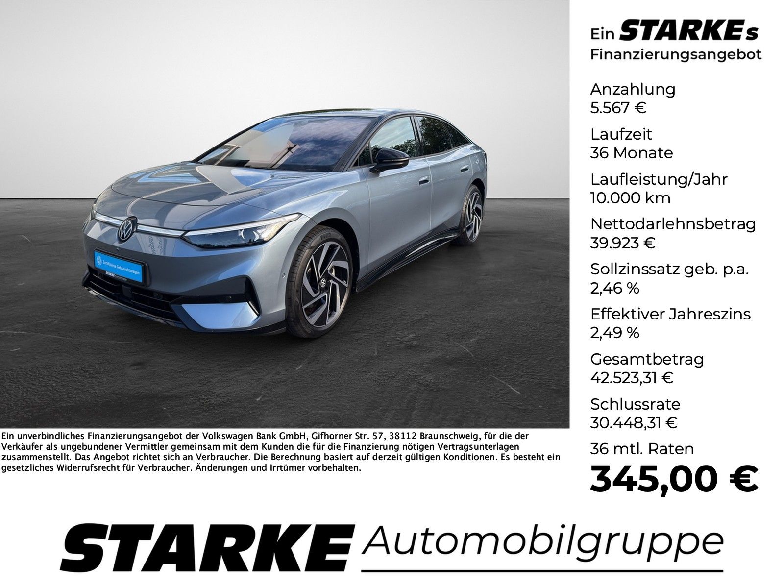 Volkswagen ID.7 Pro 210 kW  HeadUp AHK Navi LED Kamera PDC 