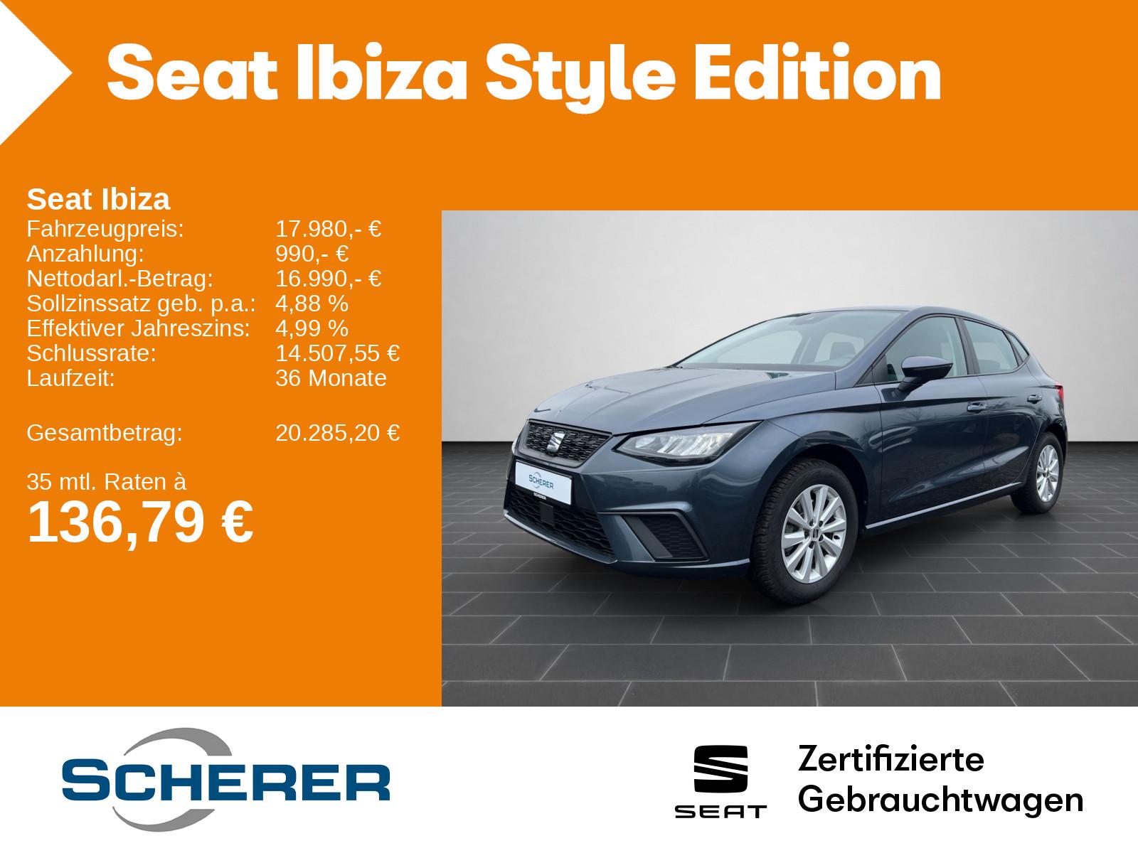 Seat Ibiza Style Edition 1.0 TSI DSG CARPLAY SHZ GJR