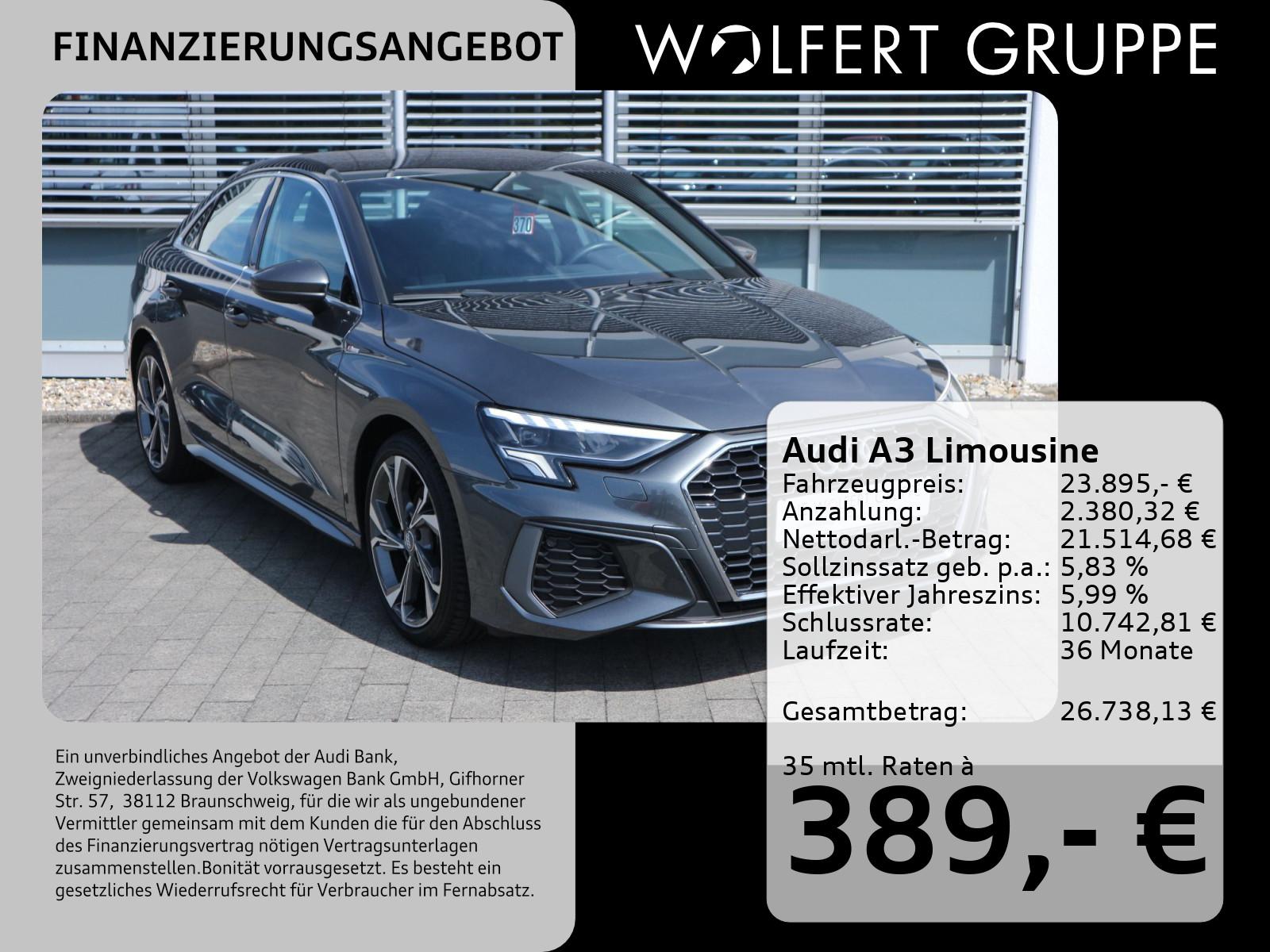 Audi A3 Limousine S line 35 TFSI S tronic ACC+NAVI