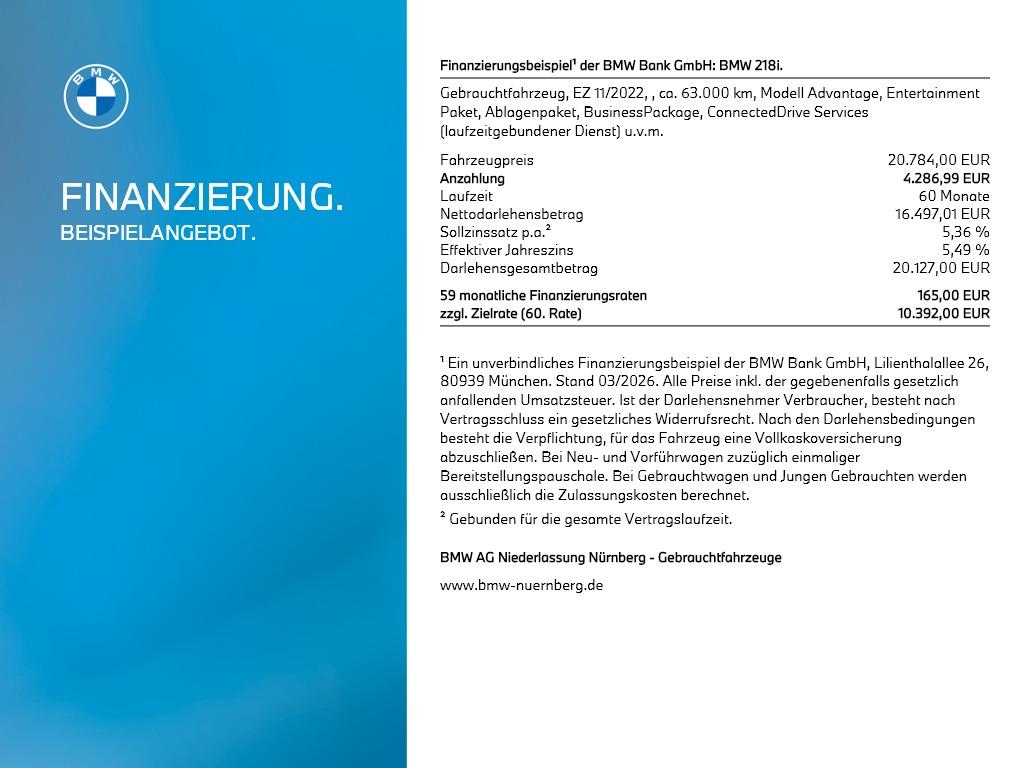 BMW 218i Gran Tourer  Viel Platz & Komfort: LED Sche