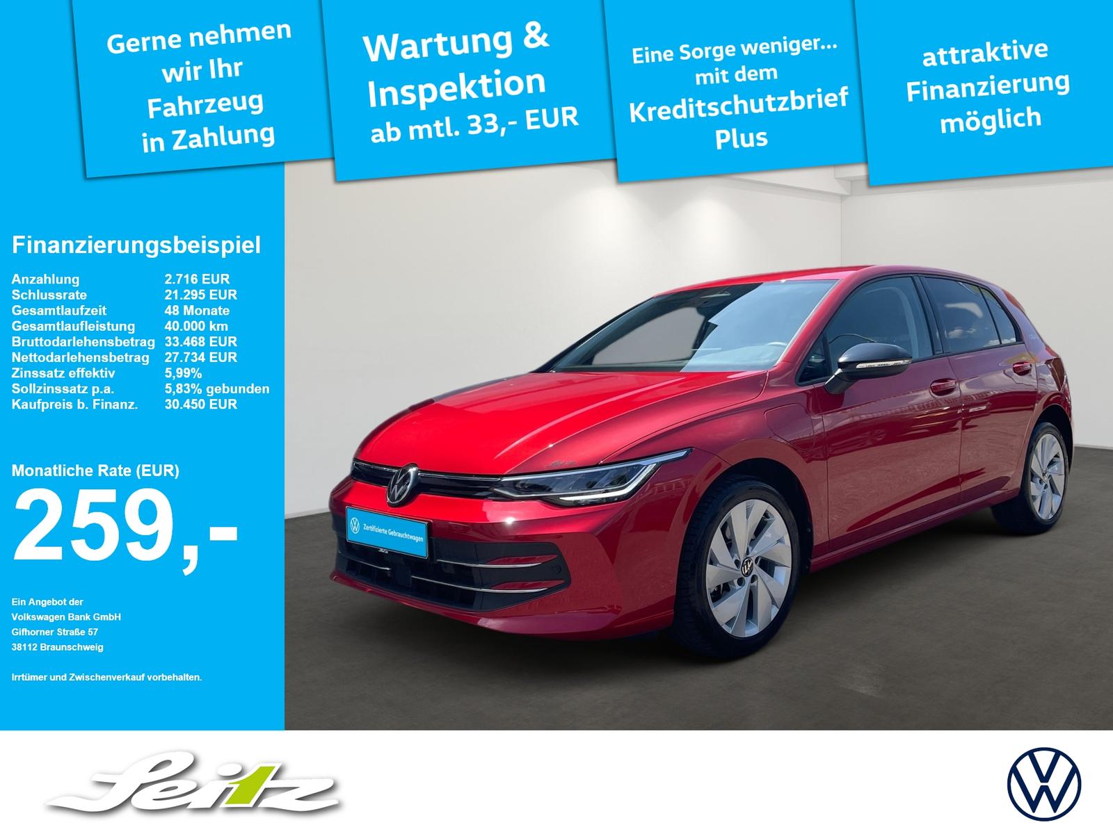 Volkswagen Golf VIII 1.5 TSI eHybrid Goal *AHK*LED*KAMERA*