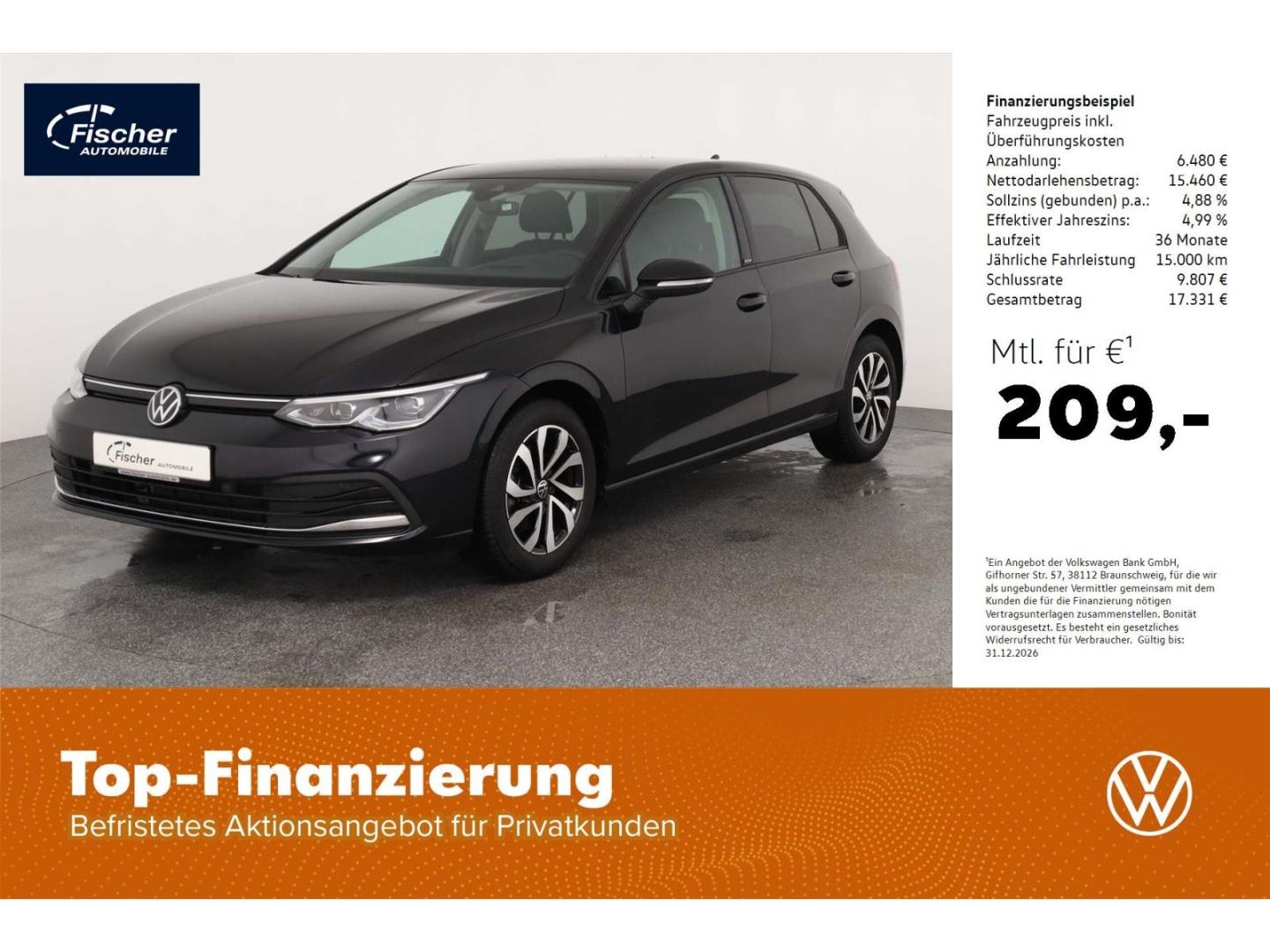 Volkswagen Golf 1.5 TSI Active 6-Gg. LED/NAV/HUD/RFK/ACC/SH