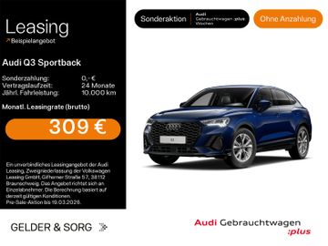 Audi Leasingangebot: Audi Q3 Sportback 35 TFSI S line AHK*Optikschwarz*18"