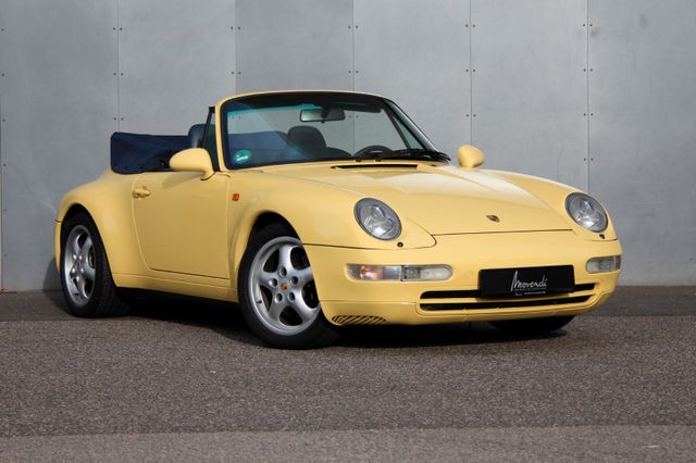 Porsche 993 Cabriolet, Schalter,Pastell mit Leder blau