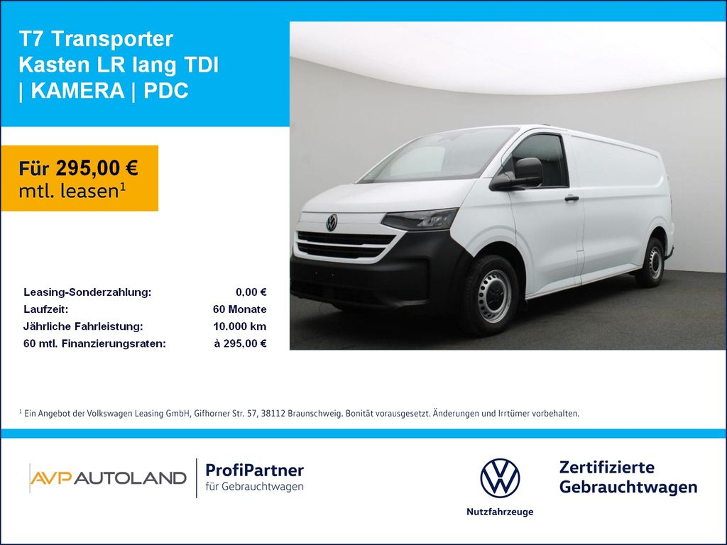 Volkswagen T7 Transporter Kasten LR lang TDI | KAMERA | PDC