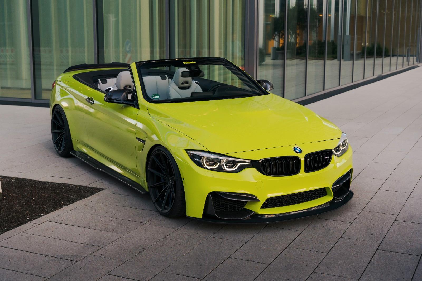 BMW M4 Comp Cabrio Foliert Acid Green