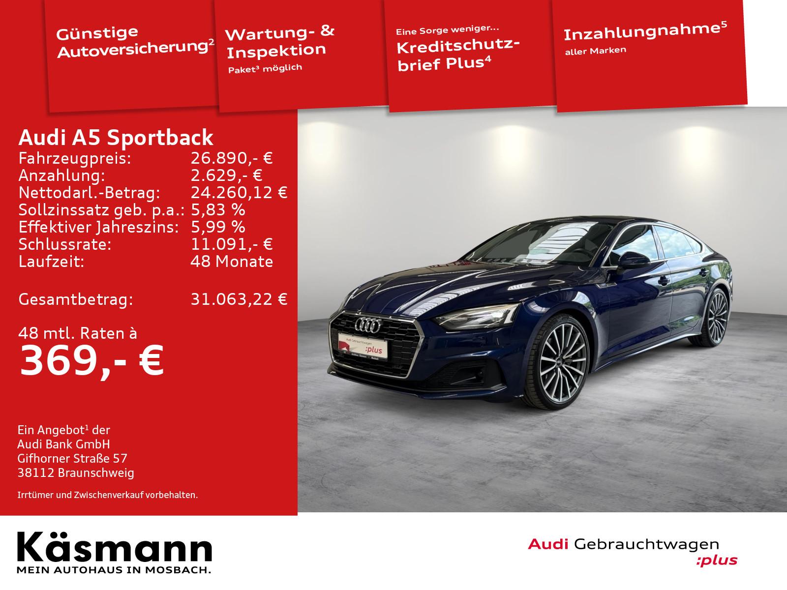 Audi A5 Sportback 40TDI qu AHK KAM ACC NAV DAB SHZ, миниатюра 2