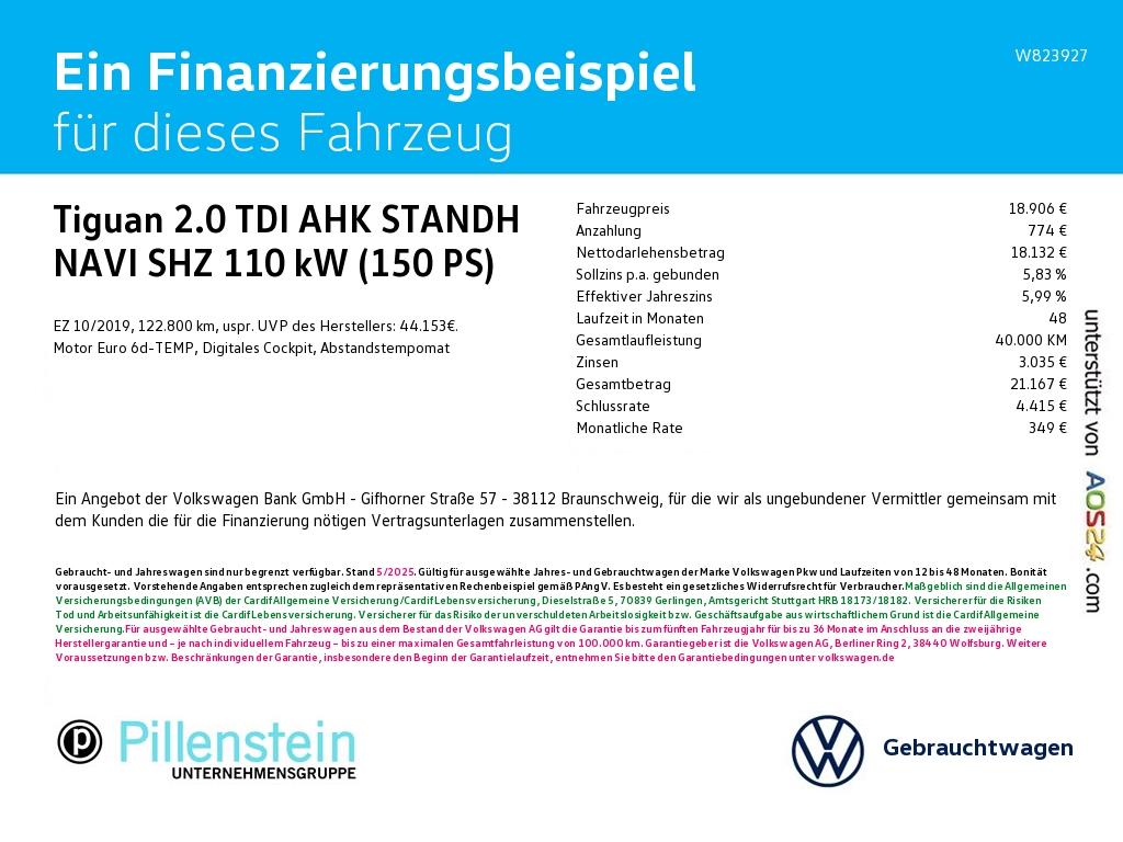 Volkswagen Tiguan 2.0 TDI AHK STANDH NAVI SHZ