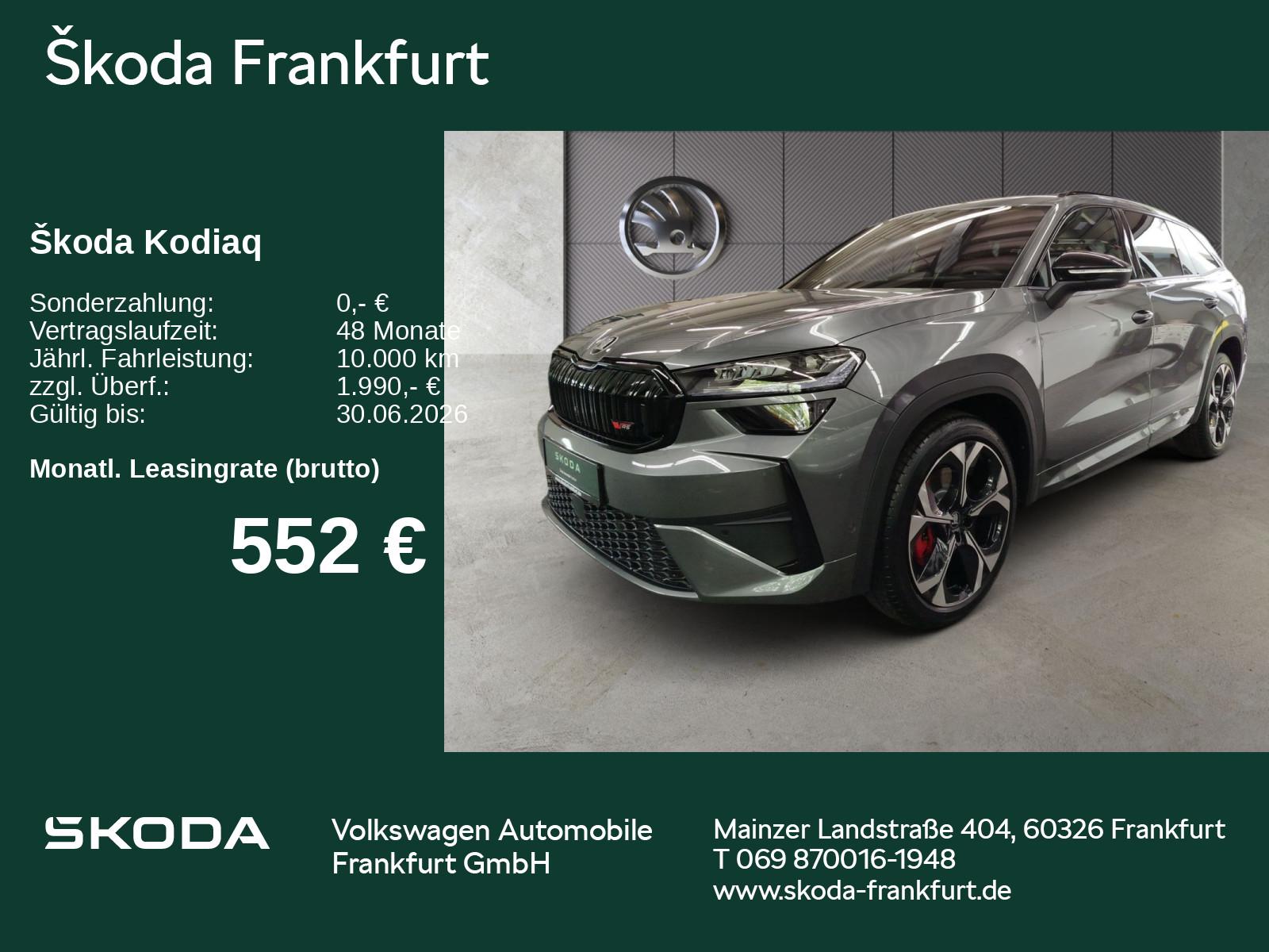 Skoda Kodiaq RS 2,0 TSI DSG 4x4 AHK/ Pano/ Leder/ 7-Si